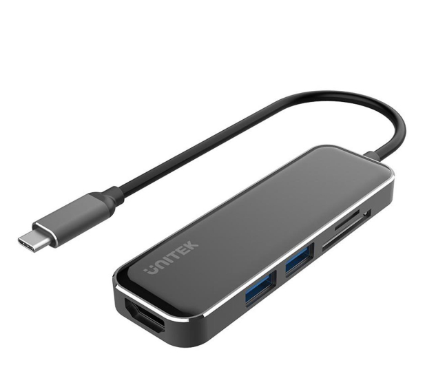 Unitek HUB USB-C - 2x USB 3.1, HDMI, czytnik kart SD - 579292 - zdjęcie